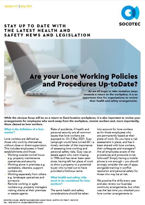 Are your Lone Working Policies and Procedures Up-to-date?