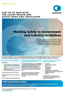 Working Safely to Government and Industry Guidelines