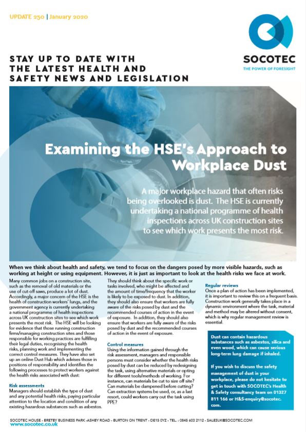 Examining the HSE’s Approach to Workplace Dust